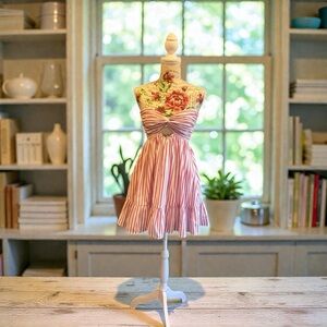 Cotton Candy Pink Striped Mini Dress